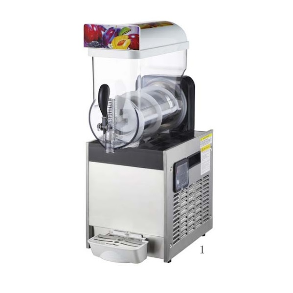 Máquina dispensadora de granizados, acero inoxidable.