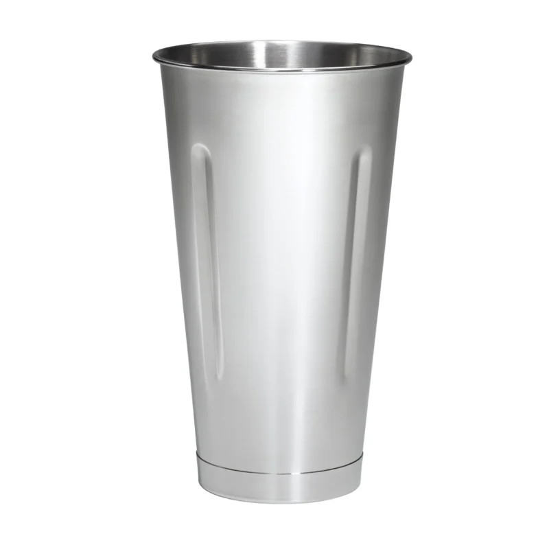 Vaso metálico para batidos y bebidas.